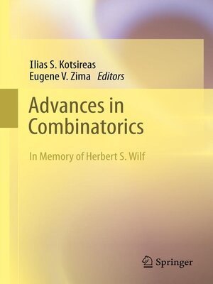 cover image of Advances in Combinatorics